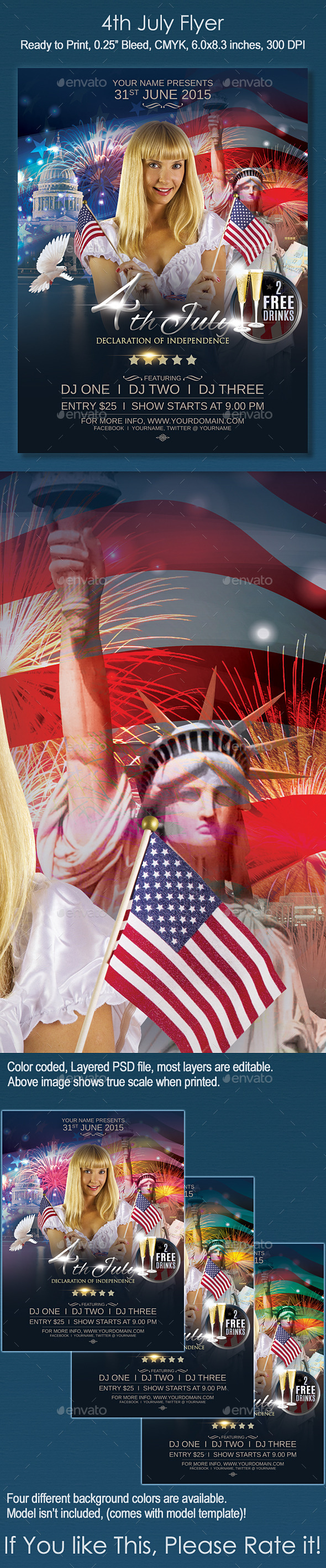 4th July Flyer - Events Flyers