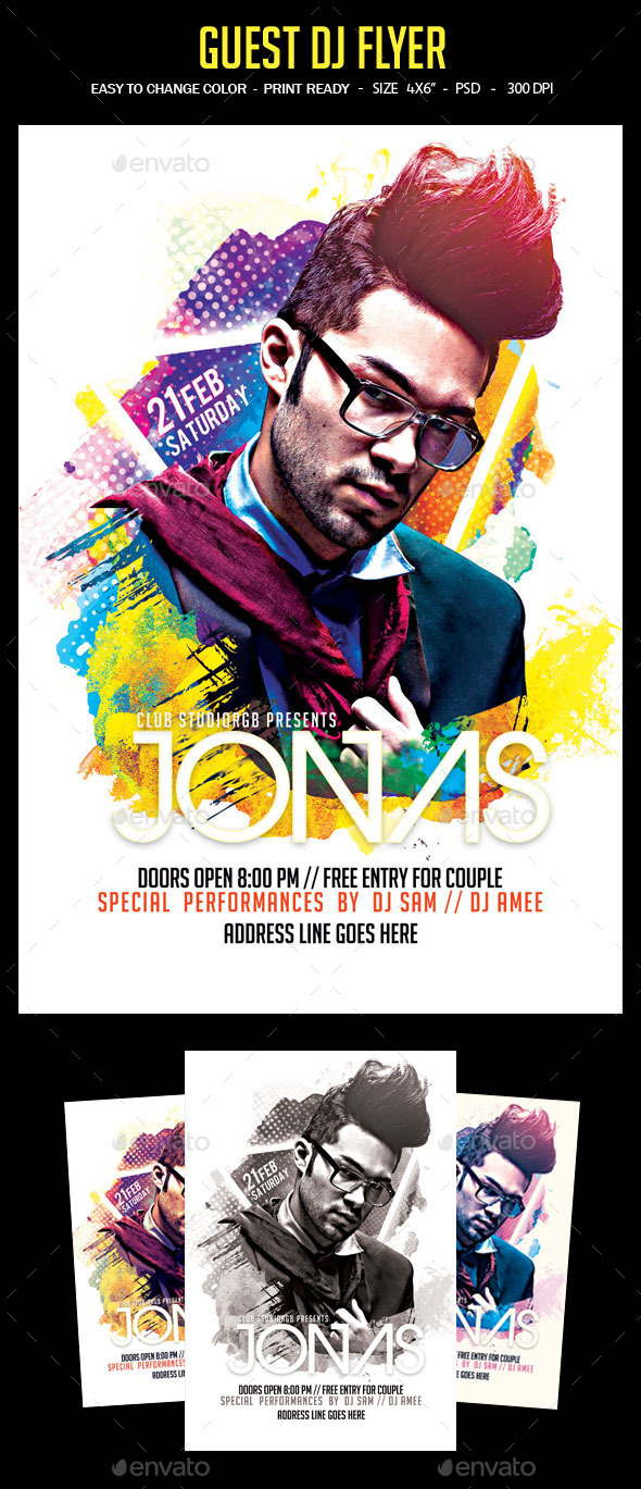 Guest Dj Flyer - Clubs & Parties Events