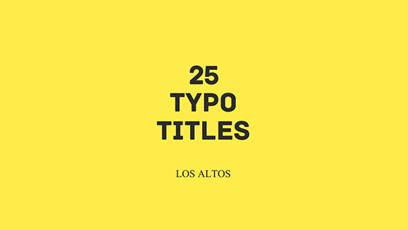 Los Altos l 25 Colorful Animated Typo