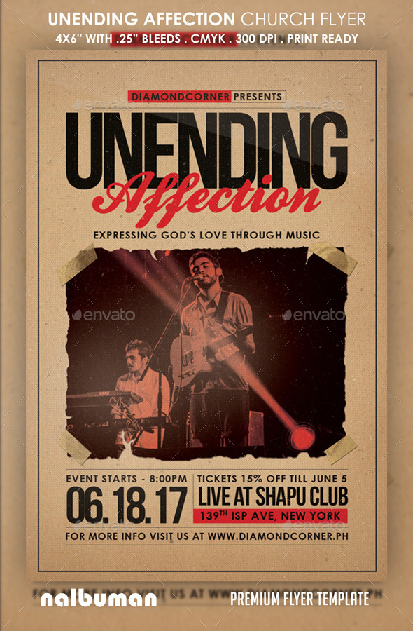 Unending Affection Church Flyer - Concerts Events