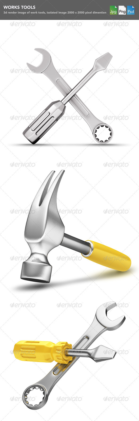 WorkTools - Objects 3D Renders