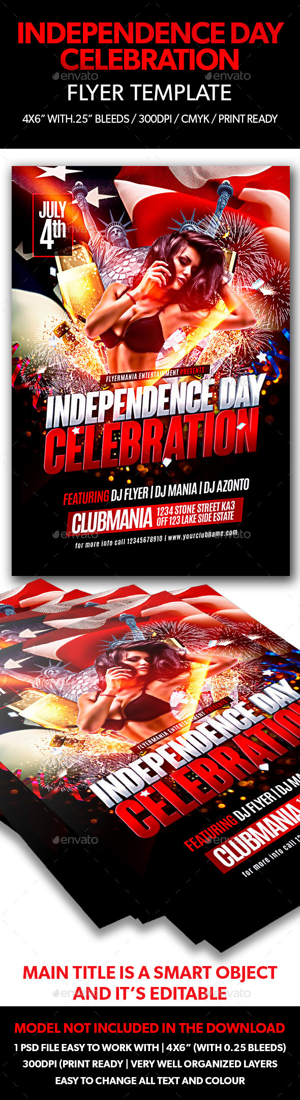 Independence Day Celebration Flyer Template - Flyers Print Templates