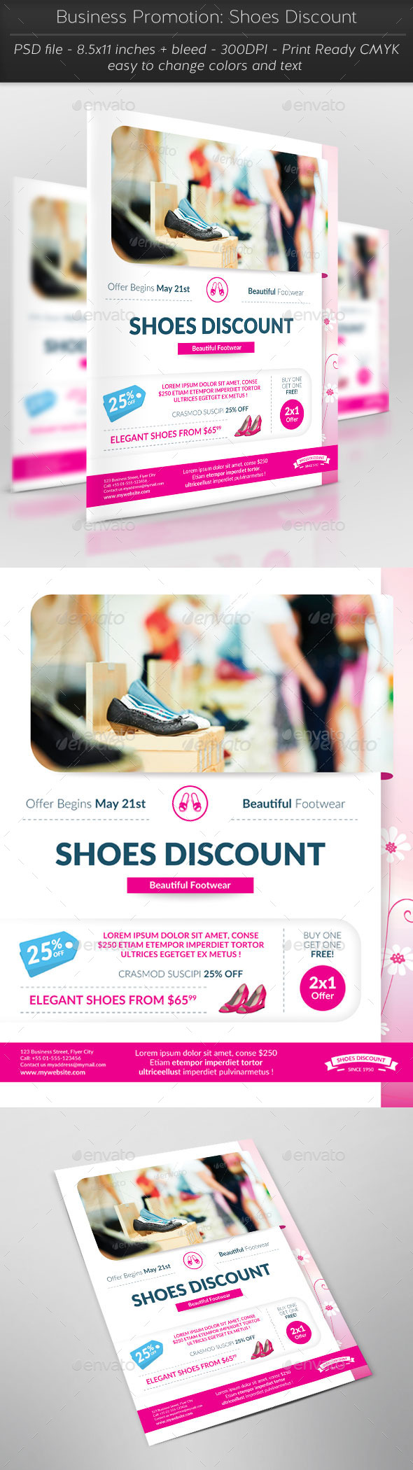 Business Promotion: Shoes Discount - Commerce Flyers