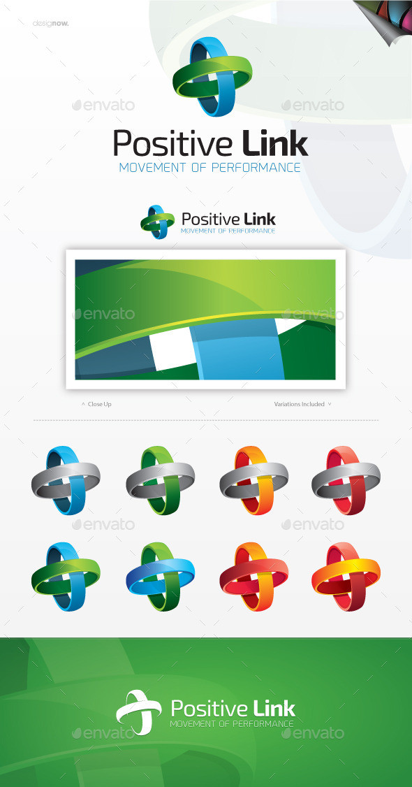 Positive Link Logo - Symbols Logo Templates