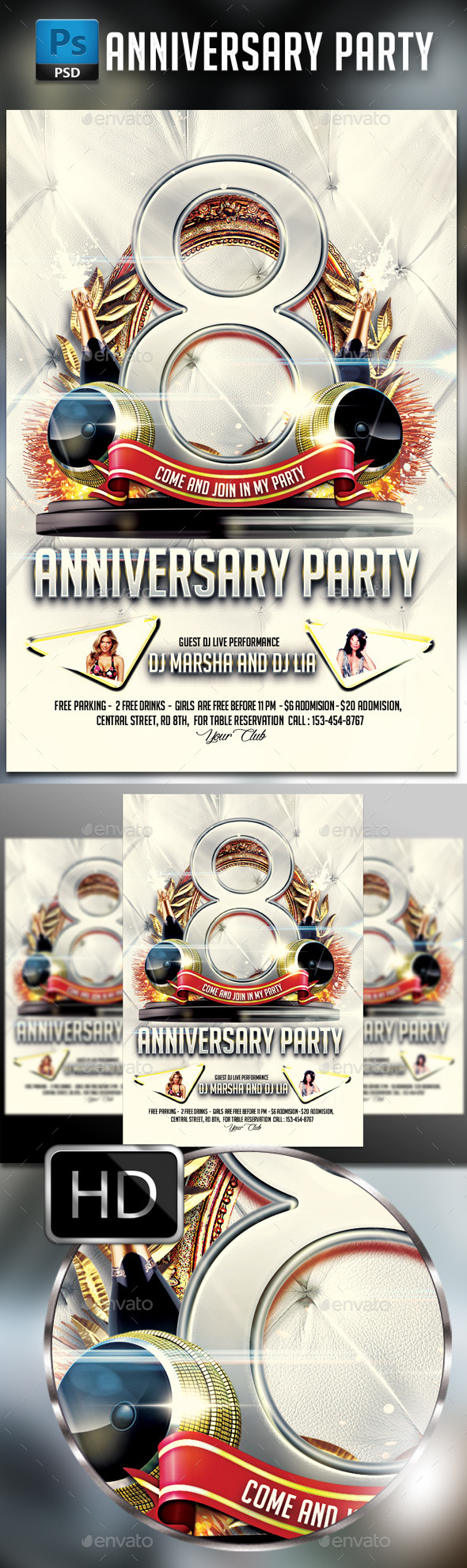 Anniversary Party - Events Flyers