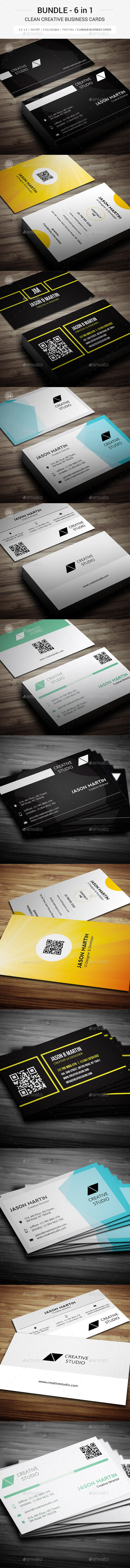 Bundle - 6 in 1 - 117 - Creative Business Cards