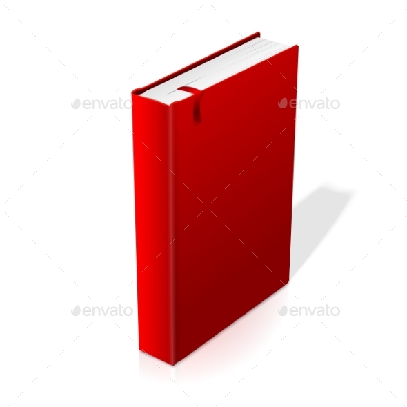 Standing Red Blank Hardcover Book - Man-made Objects Objects