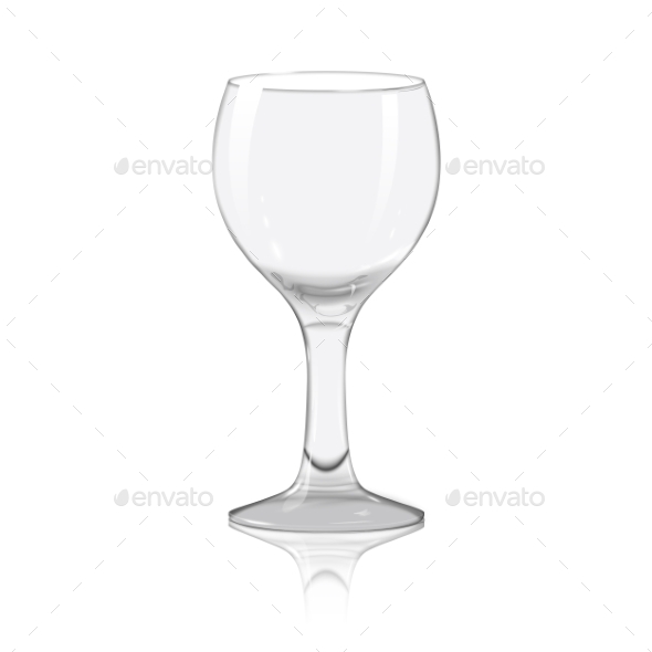 Blank Transparent Wine Glass - Man-made Objects Objects