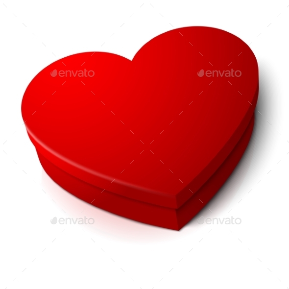 Red Heart Shape Box - Valentines Seasons/Holidays