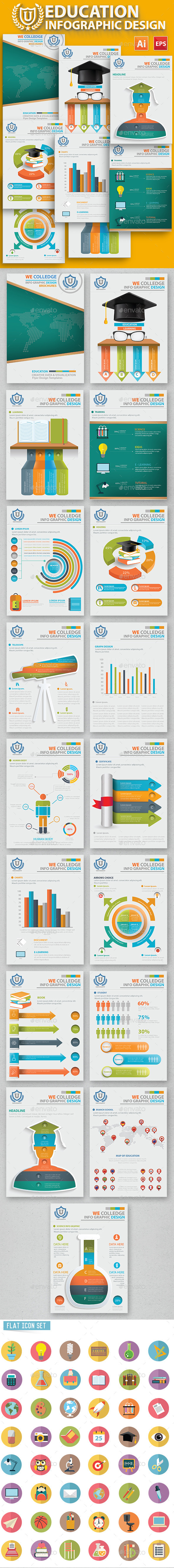 Education Infographic 17 Pages Design - Infographics