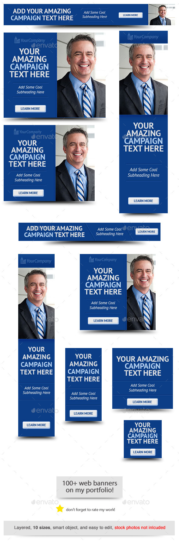 Corporate Web Banner Design Template 62 - Banners & Ads Web Elements