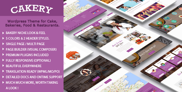 Bakery WordPress Theme - Food Retail