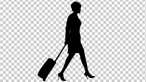 Businesswoman Walk At Airport