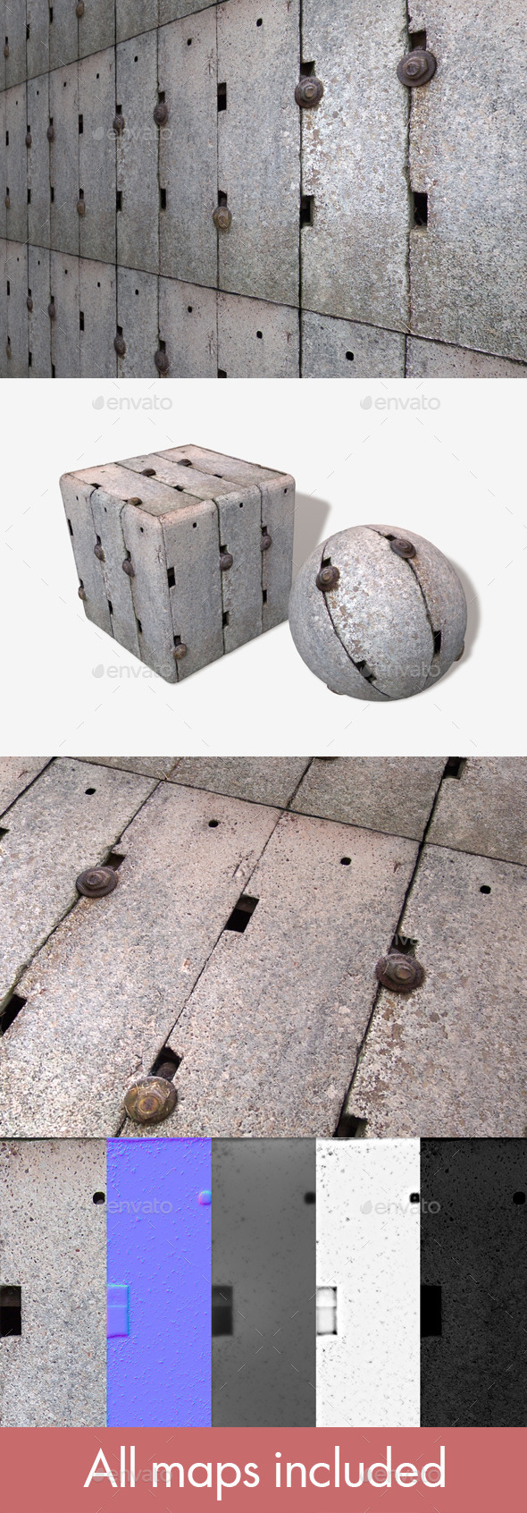 Industrial Concrete Blocks - 3Docean 11734815