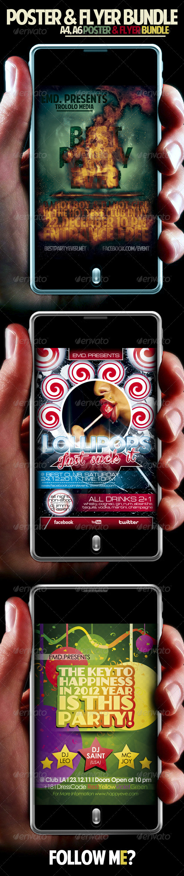 Poster & Flyer Bundle - Clubs & Parties Events