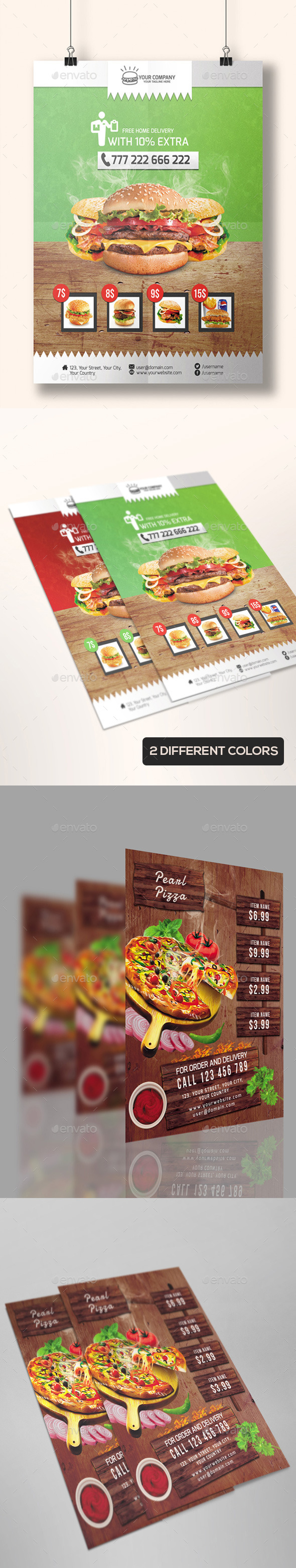 Fast Food Flyer Bundle - Commerce Flyers