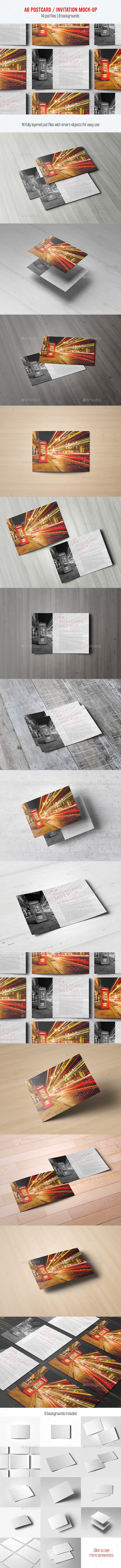 A6 Postcard / Invitation Mock-Up - Miscellaneous Print