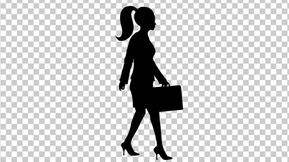 Businesswoman Walk With Bag