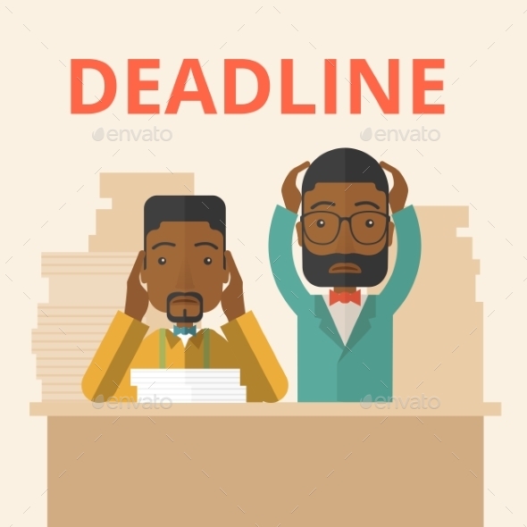 Two Stressed Employees - Concepts Business