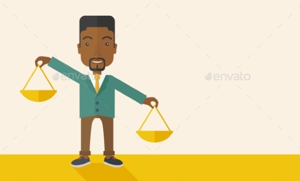 Man Holding a Weighing Scale - Concepts Business