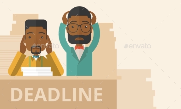 Two Stressed Employees - Concepts Business