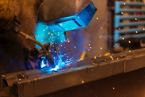 Man welding - Stock Photo - Images