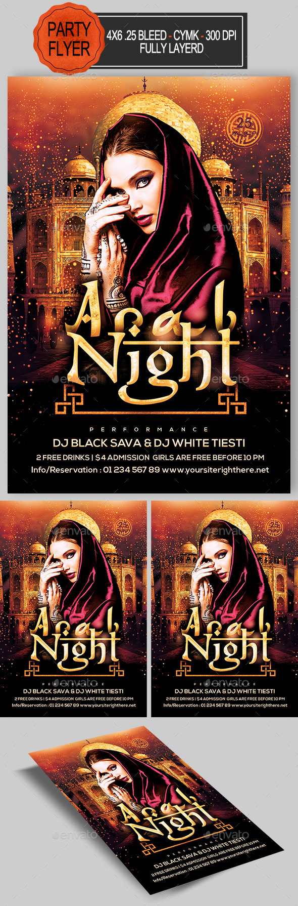 Arab Night Flyer - Clubs & Parties Events