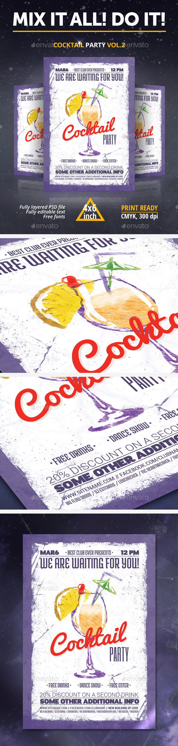 Cocktail Party Flyer vol.2 - Clubs & Parties Events