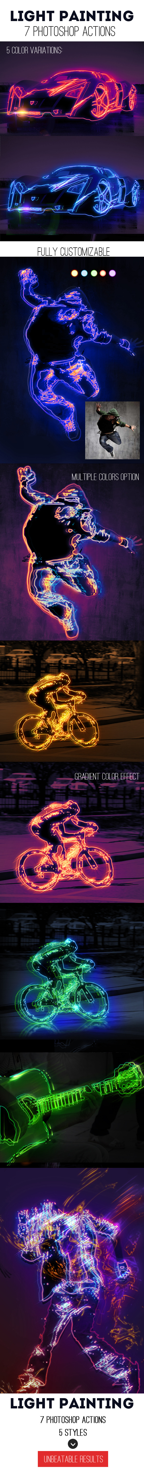 Light Painting Effect Photoshop Creator - Photo Effects Actions
