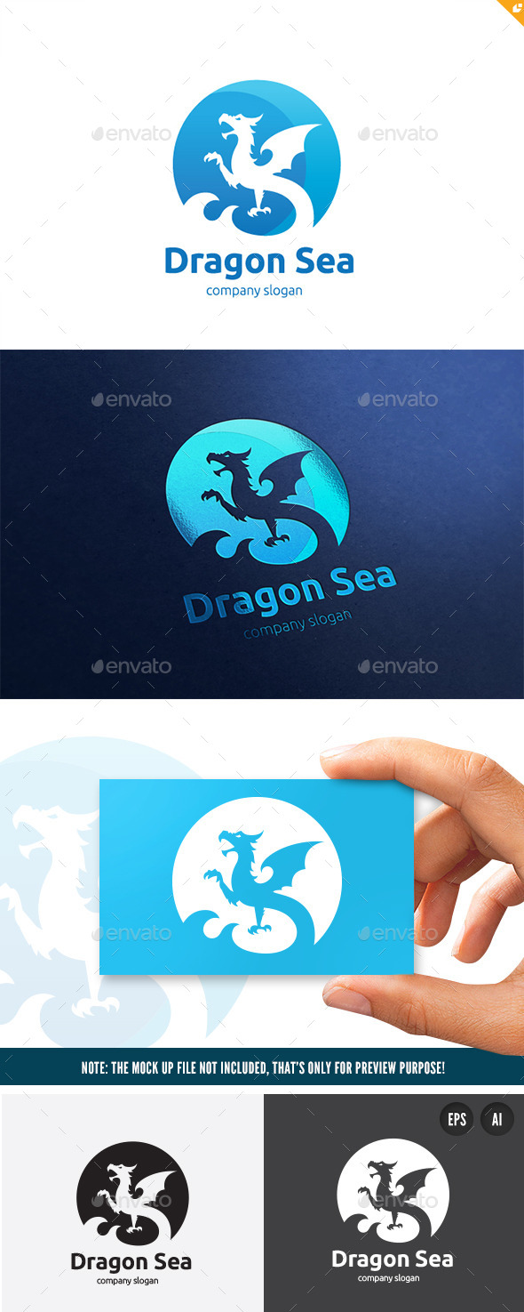 Dragon Sea - Animals Logo Templates
