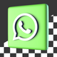 Spinning Loop 3d Whatsapp Logo Alpha Channel