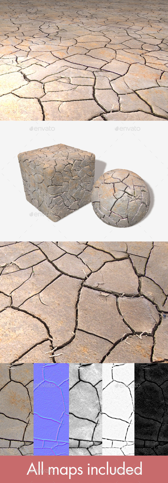 Cracked Mud Seamless - 3Docean 11747008