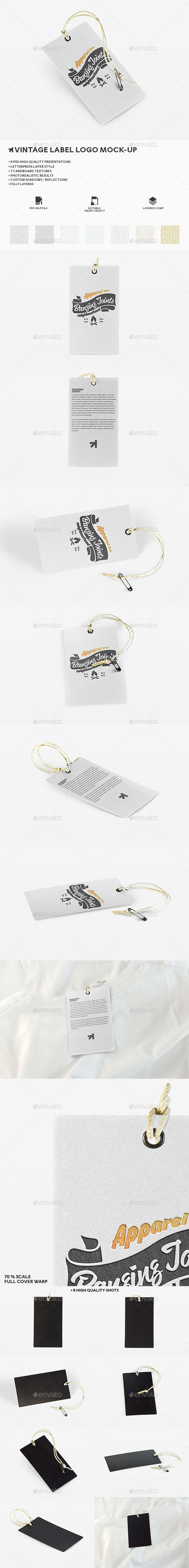 Letterpress Label Logo Mockup - Logo Product Mock-Ups