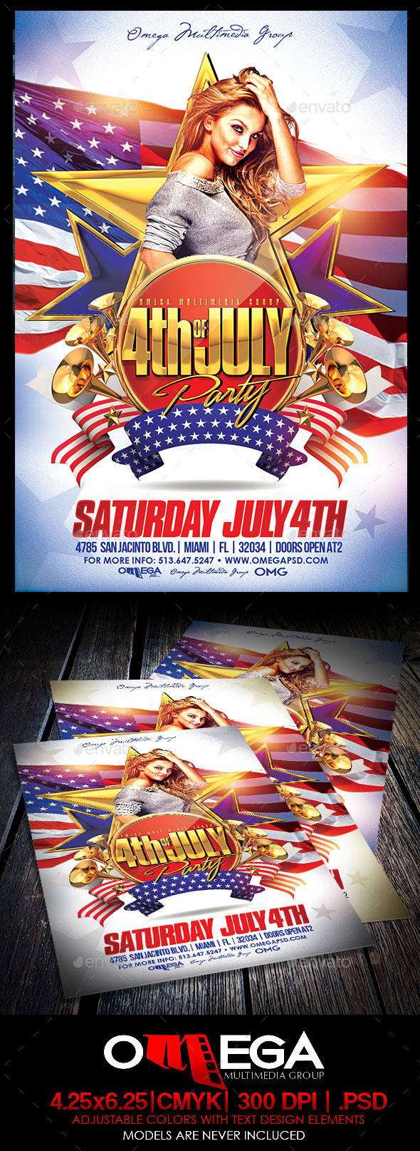Fourth of July Party - Events Flyers