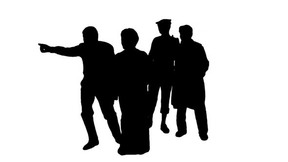 Silhouette of People Showing Different Directions by mgpremier | VideoHive