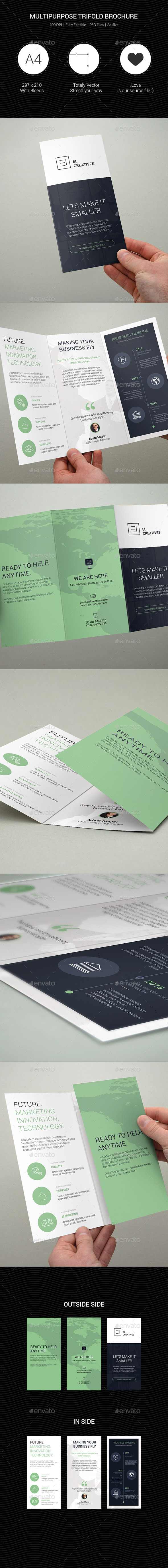 Multipurpose Creative Trifold Brochure - 07 - Corporate Brochures