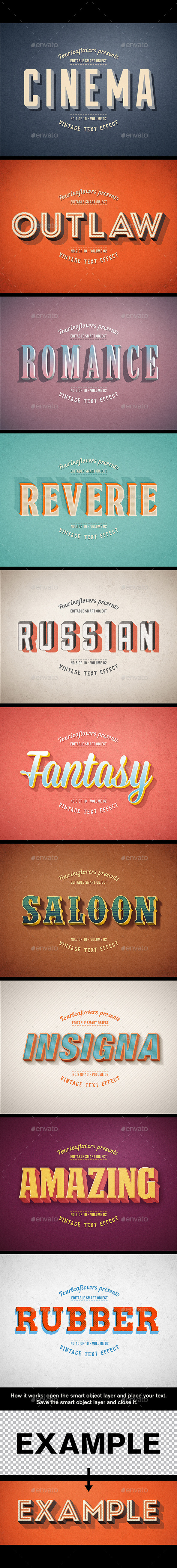 Retro PSD Text Effects vol.2 - Miscellaneous Graphics