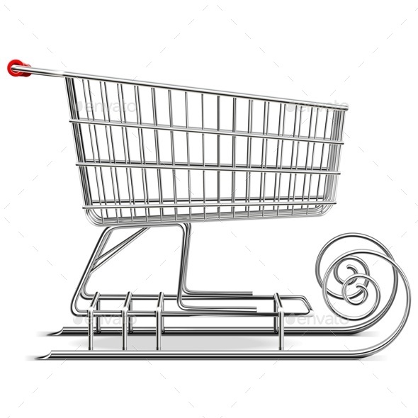 Vector Supermarket Sled - Commercial / Shopping Conceptual