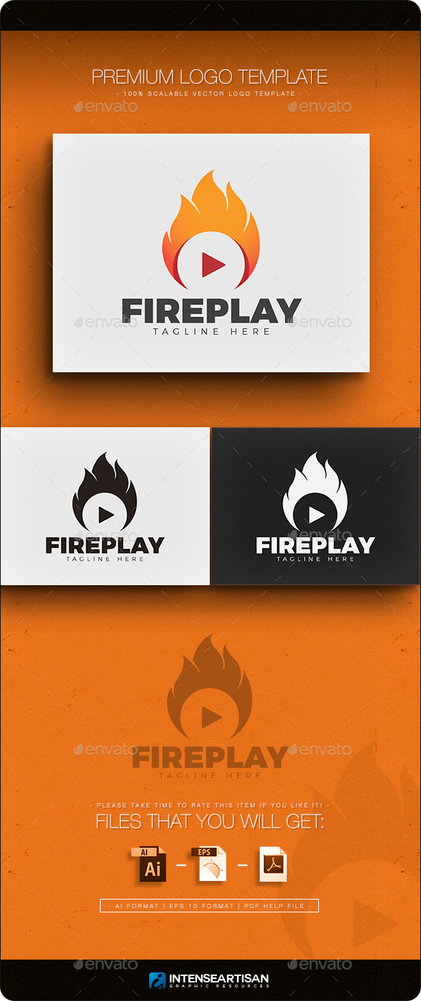 Fire Play Logo - Symbols Logo Templates