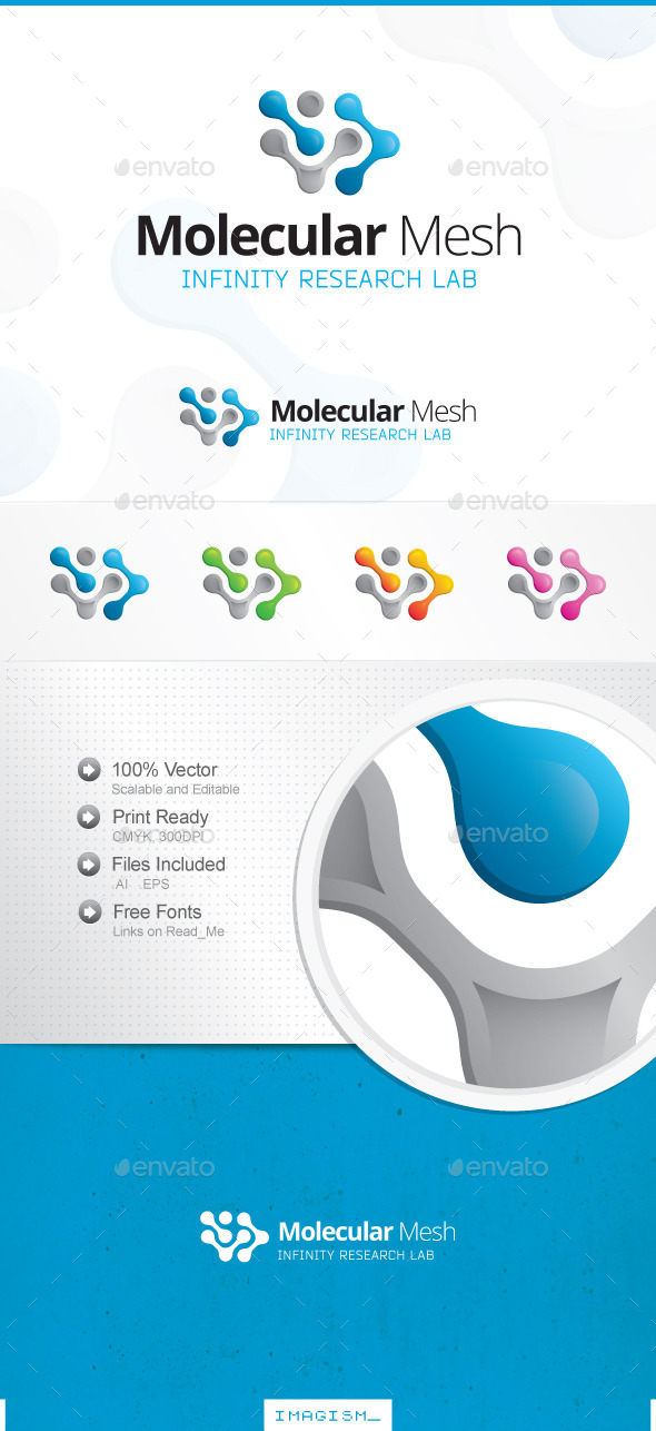 Molecular Mesh Logo - Symbols Logo Templates