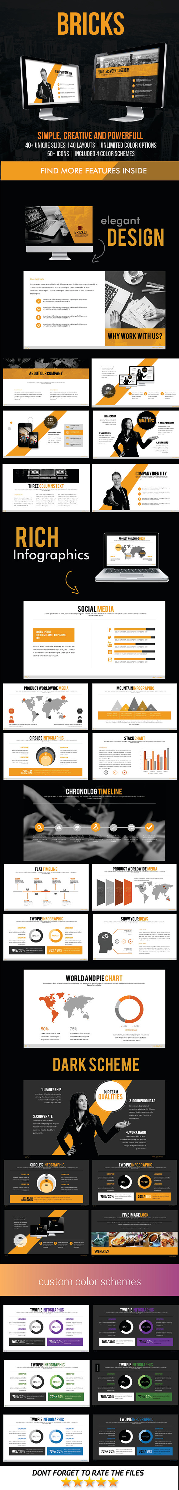 Bricks PowerPoint Template - Business PowerPoint Templates