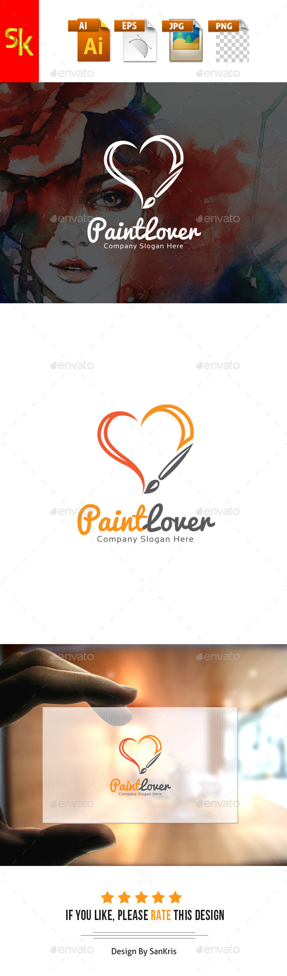 Paint Lover Logo - Abstract Logo Templates