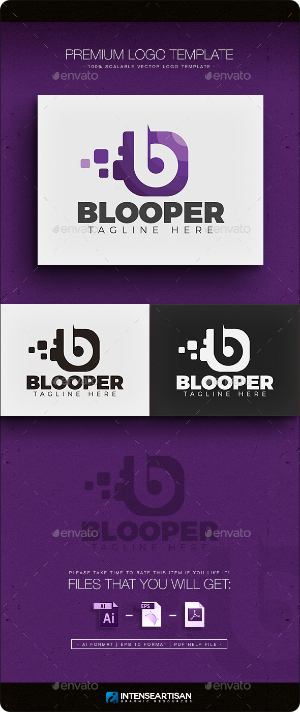 Blooper V.2 - Letter B Logo - Letters Logo Templates