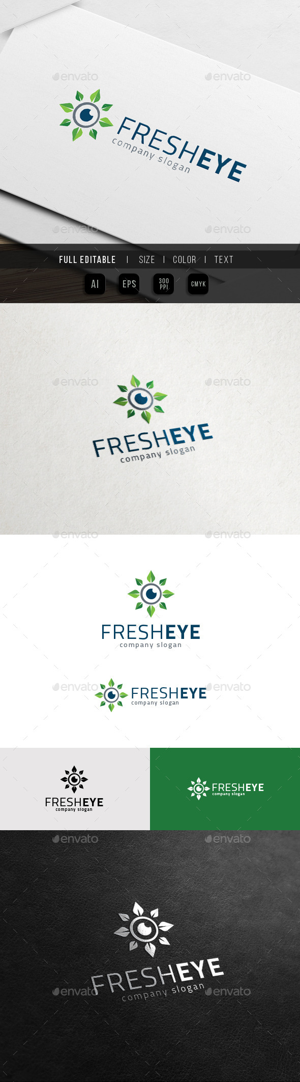 Fresh Eye - Herbal Healthcare Logo - Nature Logo Templates