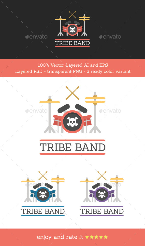 Tribe Band - Objects Logo Templates