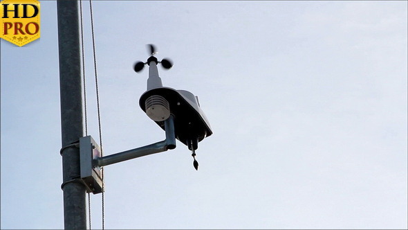 An Anemometer Getting the Wind Speed
