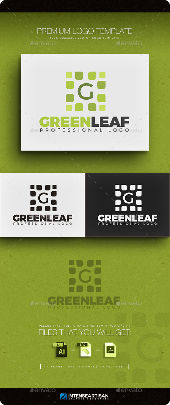 Green Leaf - Letter G Logo - Nature Logo Templates