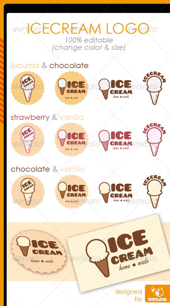 Ice Cream Logo - Food Logo Templates