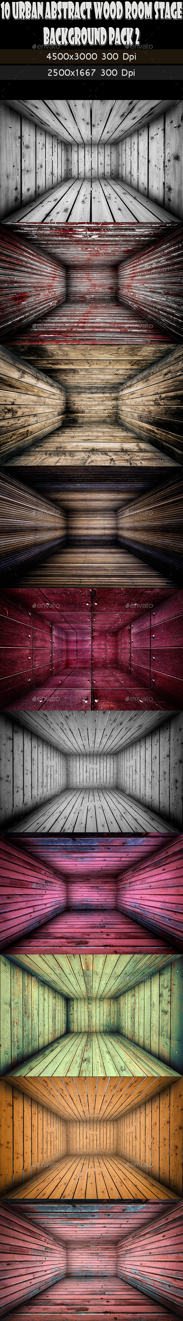 10 Abstract Wooden Interior Walls Stage 2 - Urban Backgrounds