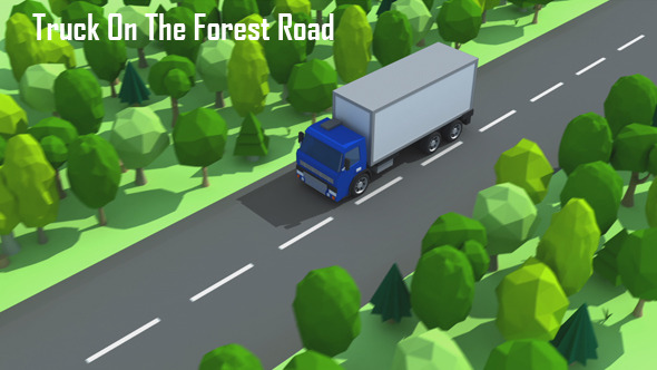 Truck On The Forest Road